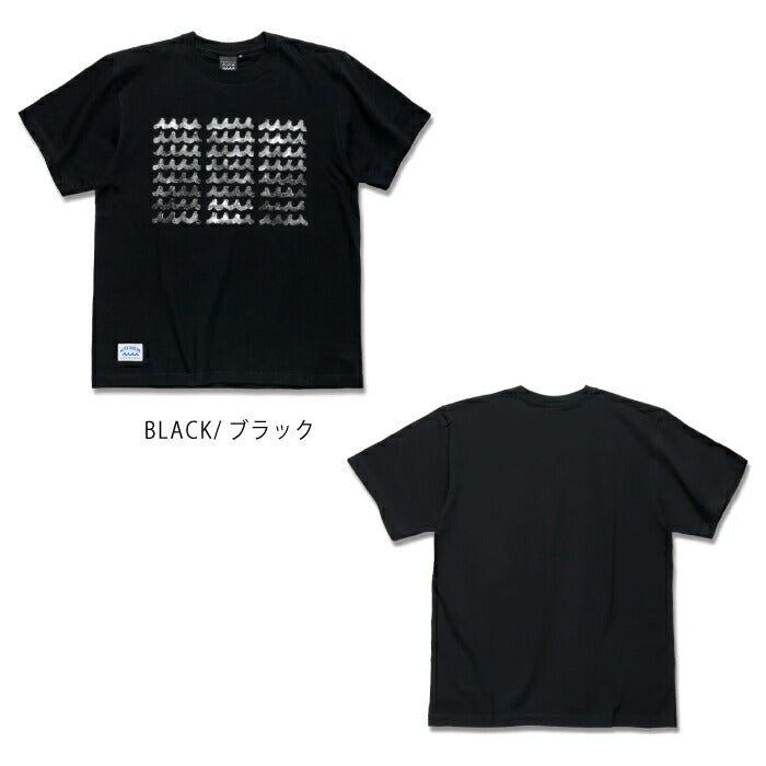 muta MARINE GOLF ムータマリンゴルフ ゴルフウェア メンズ ACANTHUS × muta MARINE Foil Print Wave Logo Tee ベーシックシルエットTシャツ コットン100％ mmac-ma2621