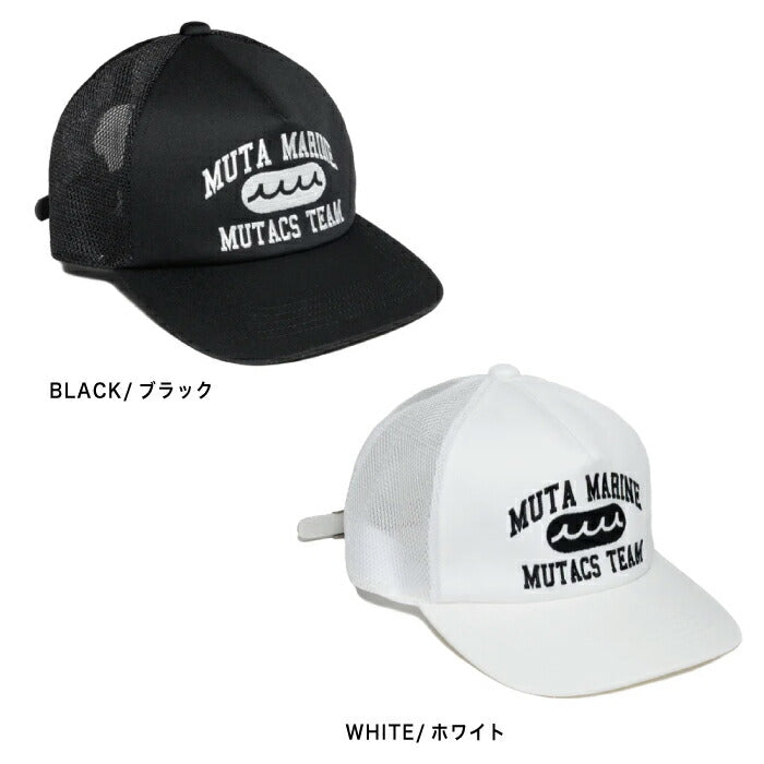 muta MARINE GOLF ムータマリンゴルフ ゴルフウェア メンズ ACANTHUS × muta MARINE College Logo Mesh Cap 帽子 メッシュキャップ 吸水速乾 mmac-ma2622