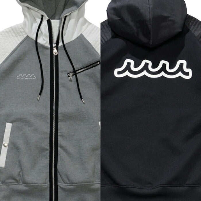 muta MARINE GOLF ムータマリンゴルフ ゴルフウェア メンズ ACANTHUS × muta MARINE Double-knit Biker parka ジップアップバイカーパーカー ダンボール素材 保温性 断熱性 mmac-ma2652