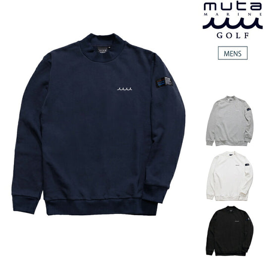 muta MARINE GOLF ムータマリンゴルフ ゴルフウェア メンズ ACANTHUS × muta MARINE Mockneck Sweatshirts モックネックスウェット 国産起毛裏毛使用 保温性 上品な着心地 mmac-ma2655