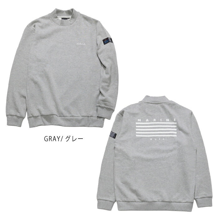 muta MARINE GOLF ムータマリンゴルフ ゴルフウェア メンズ ACANTHUS × muta MARINE Mockneck Sweatshirts モックネックスウェット 国産起毛裏毛使用 保温性 上品な着心地 mmac-ma2655