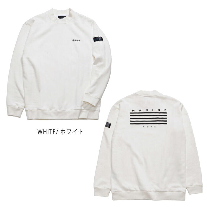 muta MARINE GOLF ムータマリンゴルフ ゴルフウェア メンズ ACANTHUS × muta MARINE Mockneck Sweatshirts モックネックスウェット 国産起毛裏毛使用 保温性 上品な着心地 mmac-ma2655