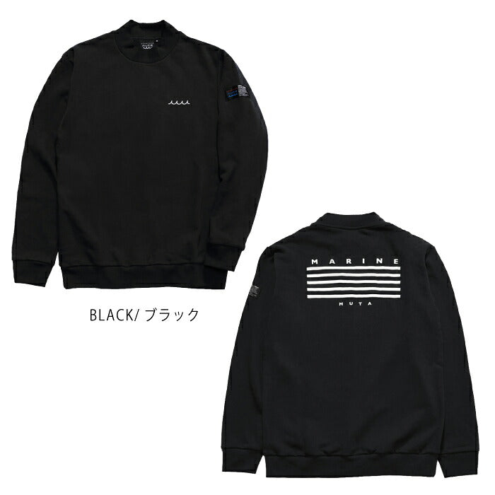 muta MARINE GOLF ムータマリンゴルフ ゴルフウェア メンズ ACANTHUS × muta MARINE Mockneck Sweatshirts モックネックスウェット 国産起毛裏毛使用 保温性 上品な着心地 mmac-ma2655