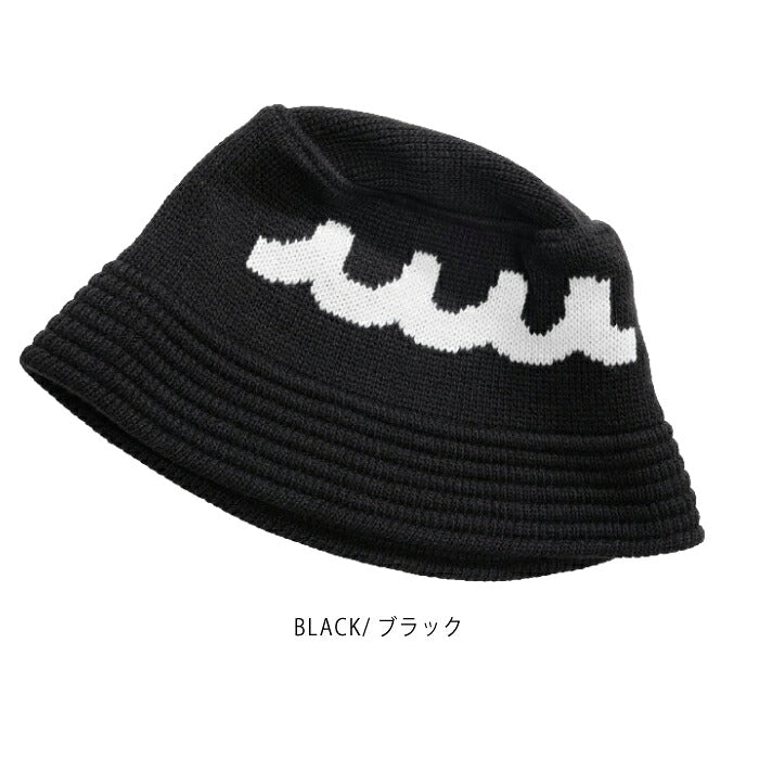 muta MARINE GOLF ムータマリンゴルフ ゴルフウェア メンズ レディース ACANTHUS × muta MARINE Wave Logo Knit Bucket Hat 帽子 ニットバケットハット mmac-ma2665