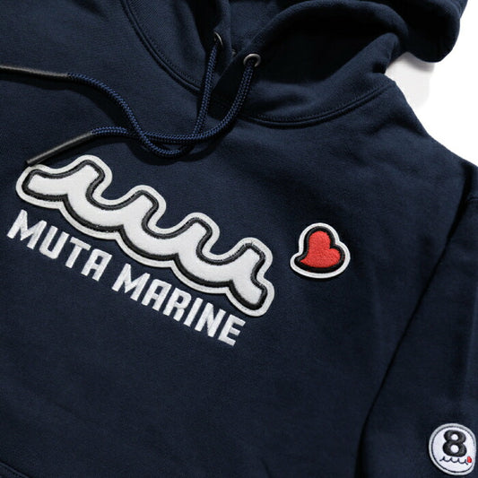 muta MARINE GOLF ムータマリンゴルフ ゴルフウェア メンズ ACANTHUS × muta MARINE Sweet Extra Logo Hoodie ヘビーウェイトスウェット プルオーバーパーカー オールドアメリカンを想起させる仕上がり mmac-ma2670