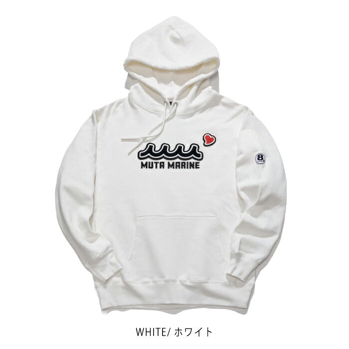 muta MARINE GOLF ムータマリンゴルフ ゴルフウェア メンズ ACANTHUS × muta MARINE Sweet Extra Logo Hoodie ヘビーウェイトスウェット プルオーバーパーカー オールドアメリカンを想起させる仕上がり mmac-ma2670