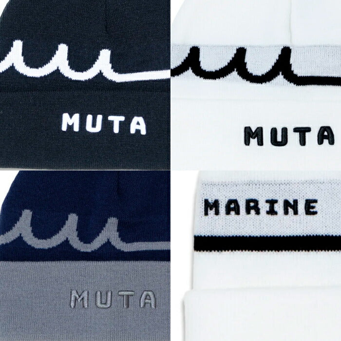 muta MARINE GOLF ムータマリンゴルフ ゴルフウェア メンズ レディース ジャガードロゴ ニットキャップ スポーツシーン アウトドア MMAV-623022