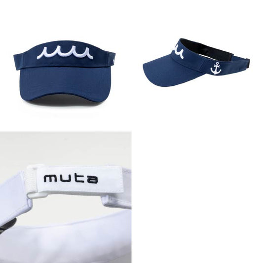 muta MARINE GOLF ムータマリンゴルフ ゴルフバイザー 帽子 メンズ レディース ユニセックス WAVE ロゴバイザー [全3色] 軽量 撥水 MMAV-624030