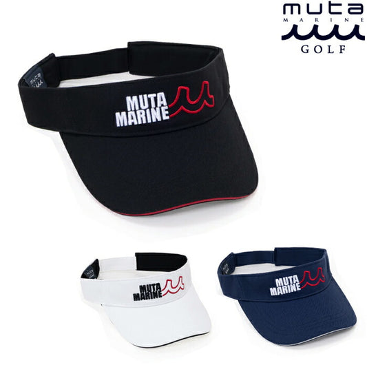 muta MARINE GOLF ムータマリンゴルフ ゴルフウェア メンズ レディース UNISEX 3Dエンブロイダリー バイザー 調整可能 MMAV-624037