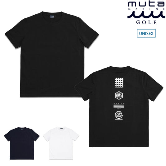 muta MARINE GOLF ムータマリンゴルフ メンズ レディース バーチカルロゴ Tシャツ [全3色]  ストレッチ MMAX-434347