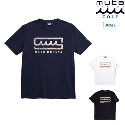 muta MARINE GOLF ムータマリンゴルフ メンズ レディース レオパードボックスロゴ Tシャツ [全3色] MMAX-434378