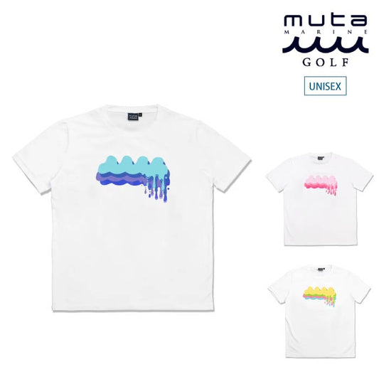 muta MARINE GOLF ムータマリンゴルフ メンズ レディース ユニセックス ゴルフウェア 半袖 MELT WAVE Tシャツ MMAX-434461