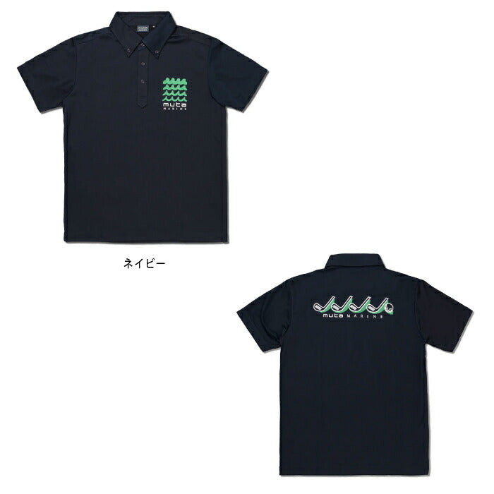 モックネック【新品】ムータマリンゴルフ　レディース　ポロシャツ　黒　Sサイズ
