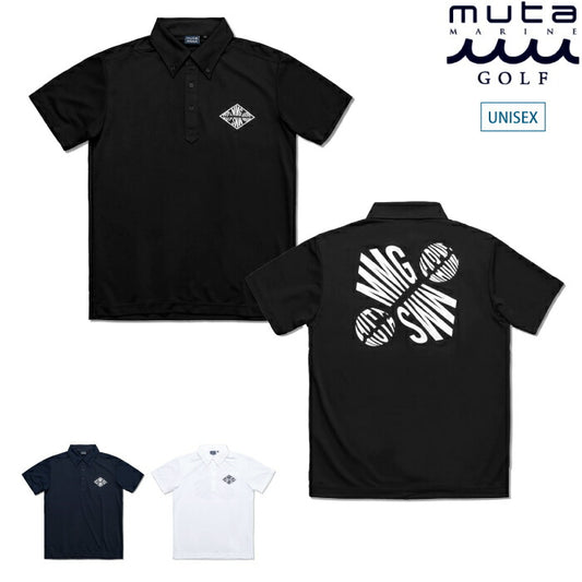 muta MARINE GOLF ムータマリンゴルフ レディース メンズ シンメトリーロゴ ポロシャツ [全3色] MMAX-446183