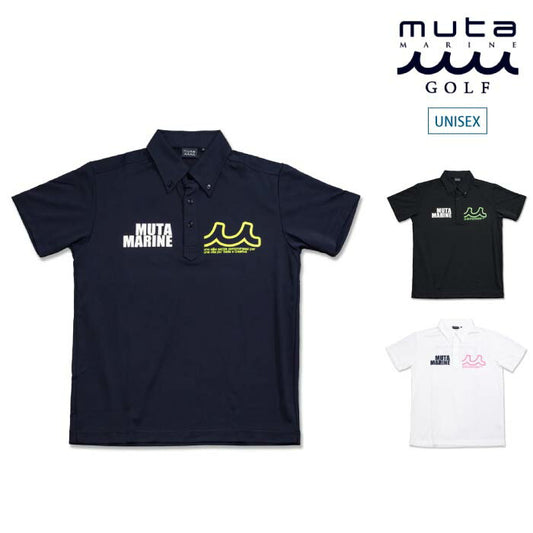 muta MARINE GOLF ムータマリンゴルフ メンズ レディース ゴルフウェア 半袖 ボックスロゴ ポロシャツ MMAX-446325