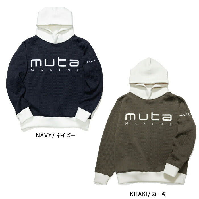 muta MARINE GOLF ムータマリンゴルフ ゴルフウェア メンズ ブリスタージャガード プルパーカー ヘリンボーン柄  mmbg-443654