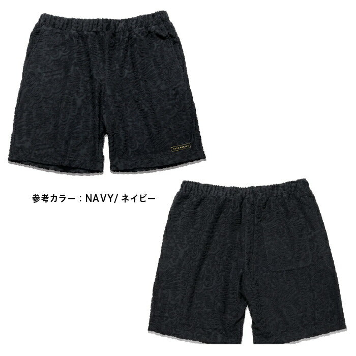 muta MARINE GOLF ムータマリンゴルフ メンズ ラインアートパイル イージーショーツ ショートパンツ 通気性 吸水性 ウエストゴム＆紐付き セットアップ対応 mmbg-444388