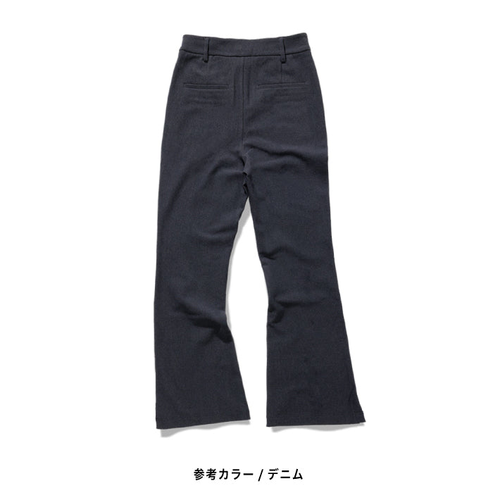 muta MARINE GOLF ムータマリンゴルフ ゴルフウェア レディース ヒートエフェクトデニム フレアパンツ ロングパンツ 裏起毛 伸縮 セットアップ mmbg-444437