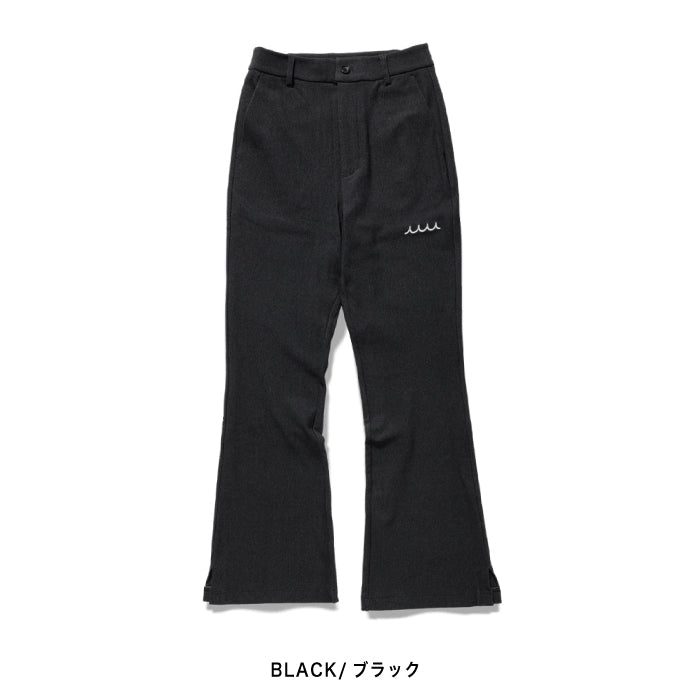 muta MARINE GOLF ムータマリンゴルフ ゴルフウェア レディース ヒートエフェクトデニム フレアパンツ ロングパンツ 裏起毛 伸縮 セットアップ mmbg-444437