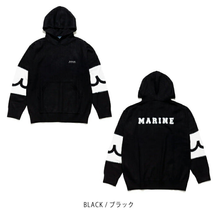 muta MARINE GOLF ムータマリンゴルフ ゴルフウェア メンズ アームラインニット プルパーカー [全2色] 肌心地 ふわふわ素材 ストレッチ糸 天竺素材 ハイゲージ 袖切替 柔らかい着心地 MMJC-443678