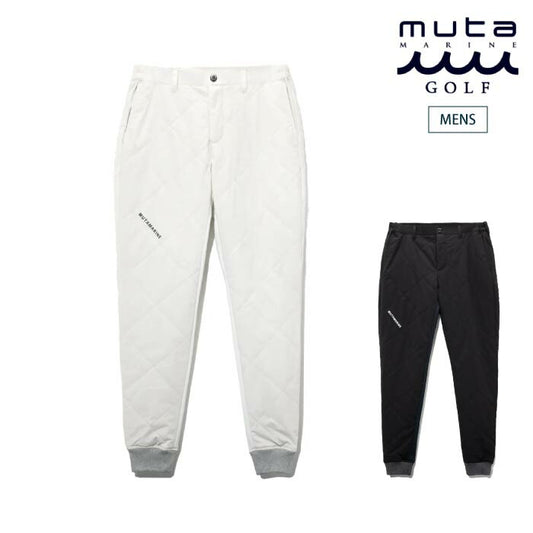 muta MARINE GOLF ムータマリンゴルフ ゴルフウェア メンズ キルティング リブパンツ ドライタッチ 部分ストレッチ ダンボールニット 中綿 保温 セットアップ対応 MMJC-444346