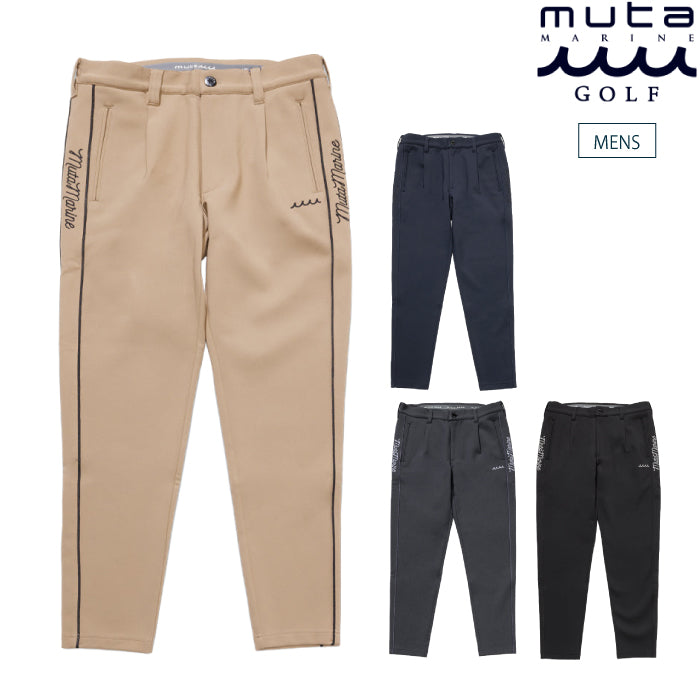 muta MARINE GOLF ムータマリンゴルフ ゴルフウェア メンズ ダウンファブリック スラックス ロングパンツ 保温性 透湿性 吸湿発熱性 耐水性 ストレッチ性 ウォッシャブル セットアップ対応 mmjc-444445