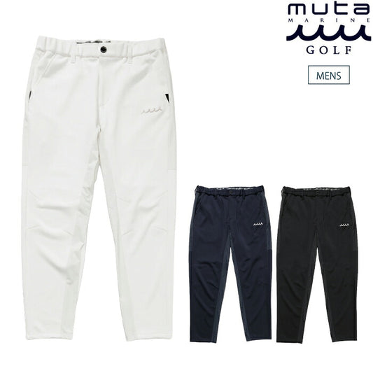muta MARINE GOLF ムータマリンゴルフ ゴルフウェア メンズ バイファブリック トレーニングパンツ シワになりにくい ボタン留め ウエストゴム イージー仕様 セットアップ対応 mmjc-444446
