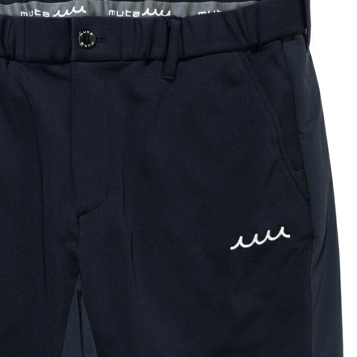 muta MARINE GOLF ムータマリンゴルフ ゴルフウェア メンズ バイファブリック トレーニングパンツ シワになりにくい ボタン留め ウエストゴム イージー仕様 セットアップ対応 mmjc-444446