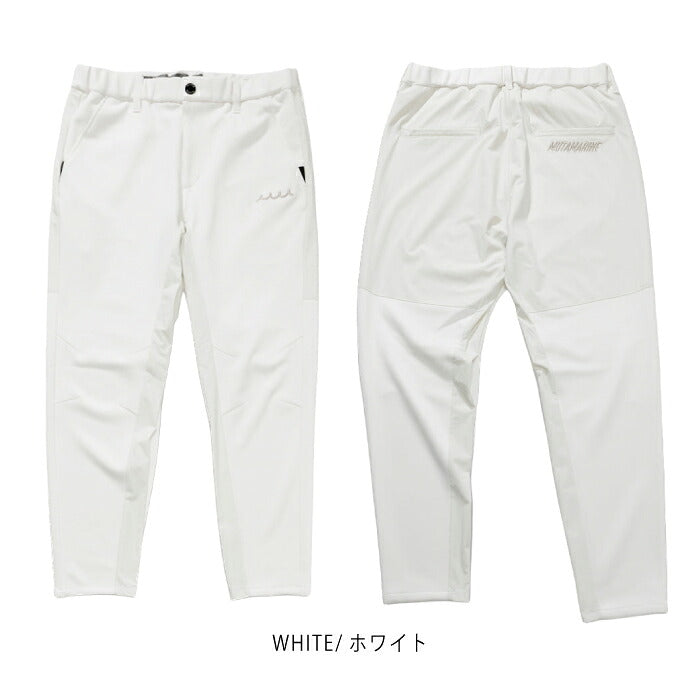 muta MARINE GOLF ムータマリンゴルフ ゴルフウェア メンズ バイファブリック トレーニングパンツ シワになりにくい ボタン留め ウエストゴム イージー仕様 セットアップ対応 mmjc-444446