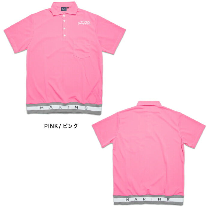 muta MARINE GOLF ムータマリンゴルフ ゴルフウェア メンズ ヘムリブ ポロシャツ 速乾 MMJC-446172