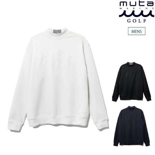 muta MARINE GOLF ムータマリンゴルフ ゴルフウェア メンズ アイテム名 エンボス スムースダンボール モックネックプルオーバー セットアップ対応 MMJC-446461