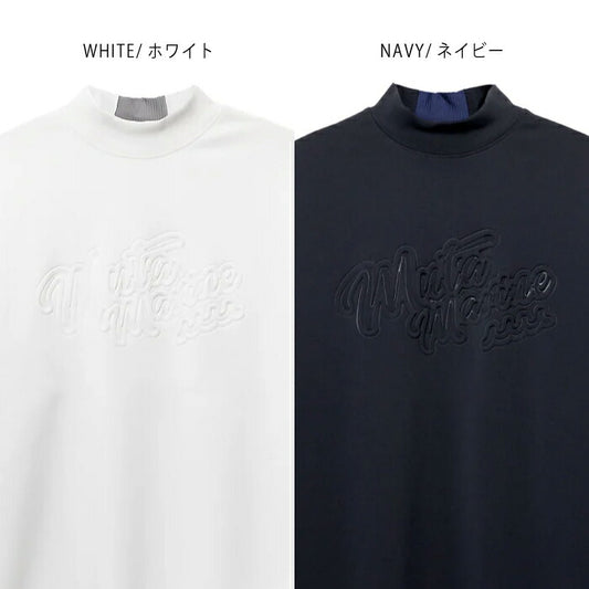 muta MARINE GOLF ムータマリンゴルフ ゴルフウェア メンズ アイテム名 エンボス スムースダンボール モックネックプルオーバー セットアップ対応 MMJC-446461