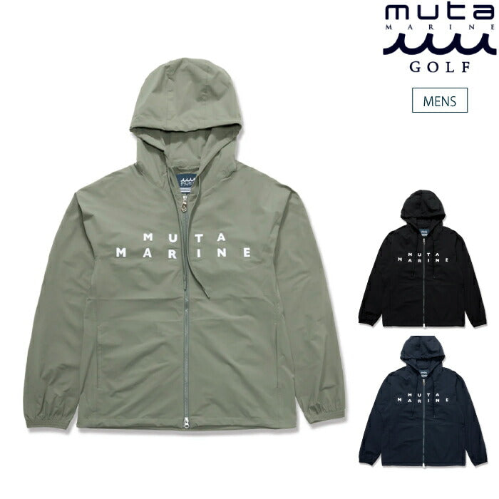 muta MARINE GOLF ムータマリンゴルフ ゴルフウェア メンズ 撥水ストレッチ ジップアップパーカー 軽量 UVカット イージーケア 万能ライトアウター mmmk-443703