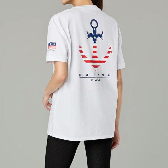 muta MARINE GOLF ムータマリンゴルフ ゴルフウェア メンズ レディース PALM WAVE ストレッチTシャツ 全2色 半袖シャツ ストレッチ スリムフィット 混紡素材 伸縮性 MMMP-434772