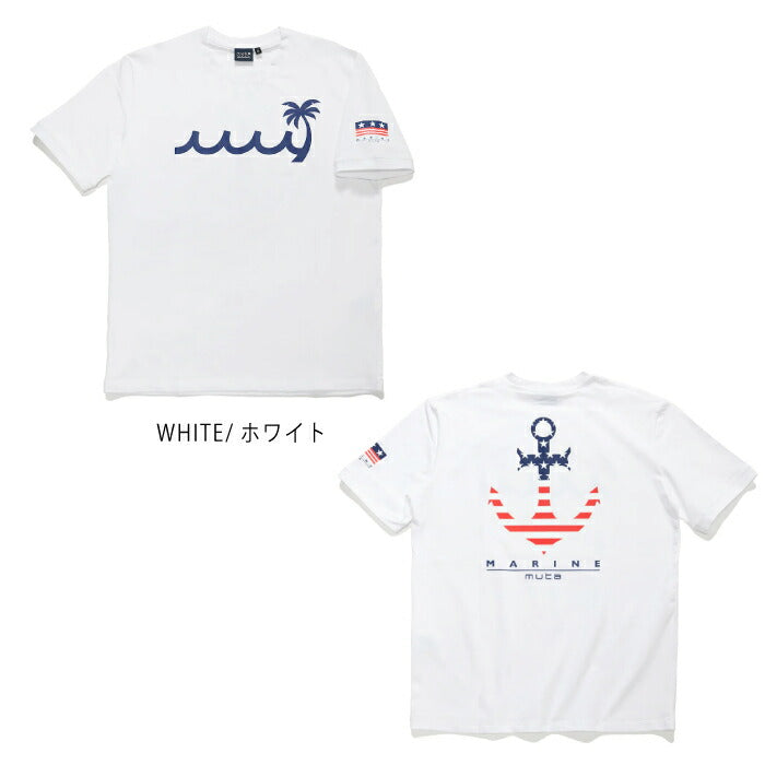 muta MARINE GOLF ムータマリンゴルフ ゴルフウェア メンズ レディース PALM WAVE ストレッチTシャツ 全2色 半袖シャツ ストレッチ スリムフィット 混紡素材 伸縮性 MMMP-434772