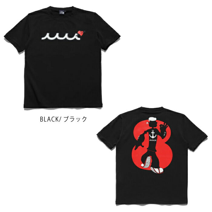 muta MARINE GOLF ムータマリンゴルフ ゴルフウェア メンズ レディース ユニセックス POPEYE meets muta MARINE 8 SHADOW ストレッチTシャツ スリムフィット mmmp-434775