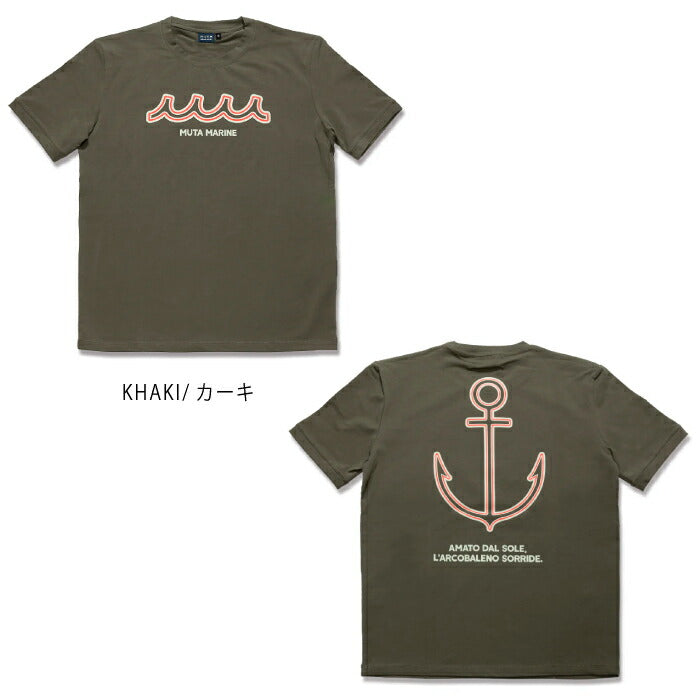 muta MARINE GOLF ムータマリンゴルフ ゴルフウェア メンズ レディース NEON WAVE ストレッチTシャツ 伸縮性 スリムシルエット 綿ポリ混紡素材 mmmp-434780