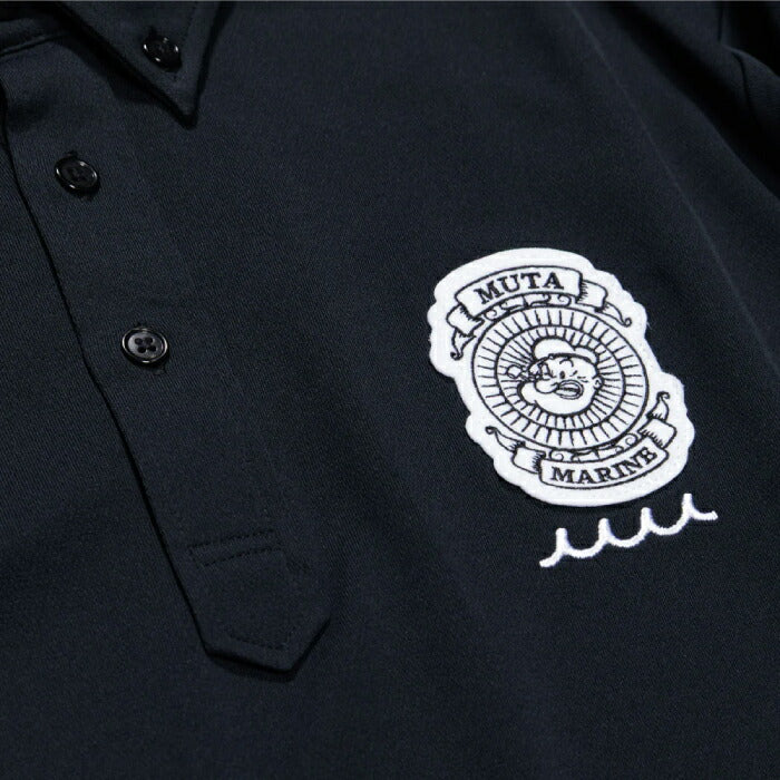 muta MARINE GOLF ムータマリンゴルフ ゴルフウェア メンズ レディース ユニセックス POPEYE meets muta MARINE EMBLEM ポロシャツ 半袖 通気性 速乾性 ドライタッチ レギュラーフィット mmmp-446805