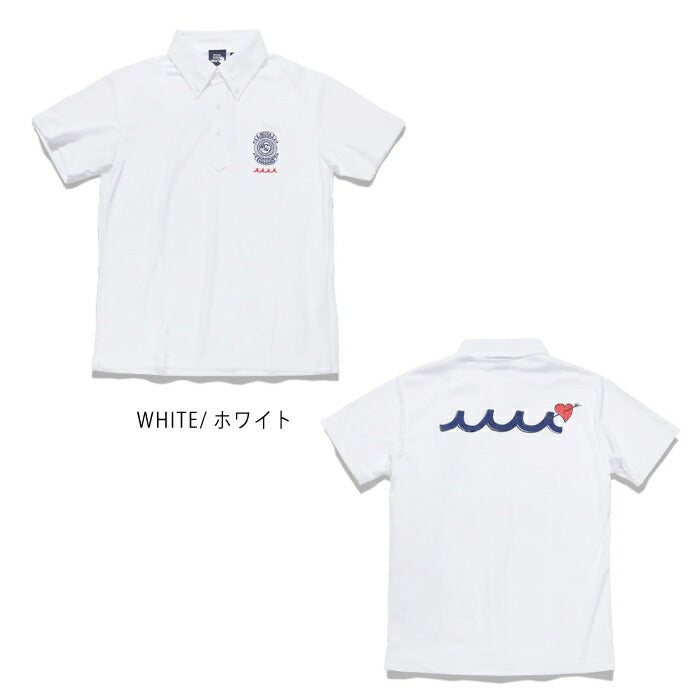muta MARINE GOLF ムータマリンゴルフ ゴルフウェア メンズ レディース ユニセックス POPEYE meets muta MARINE EMBLEM ポロシャツ 半袖 通気性 速乾性 ドライタッチ レギュラーフィット mmmp-446805