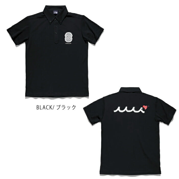 muta MARINE GOLF ムータマリンゴルフ ゴルフウェア メンズ レディース ユニセックス POPEYE meets muta MARINE EMBLEM ポロシャツ 半袖 通気性 速乾性 ドライタッチ レギュラーフィット mmmp-446805