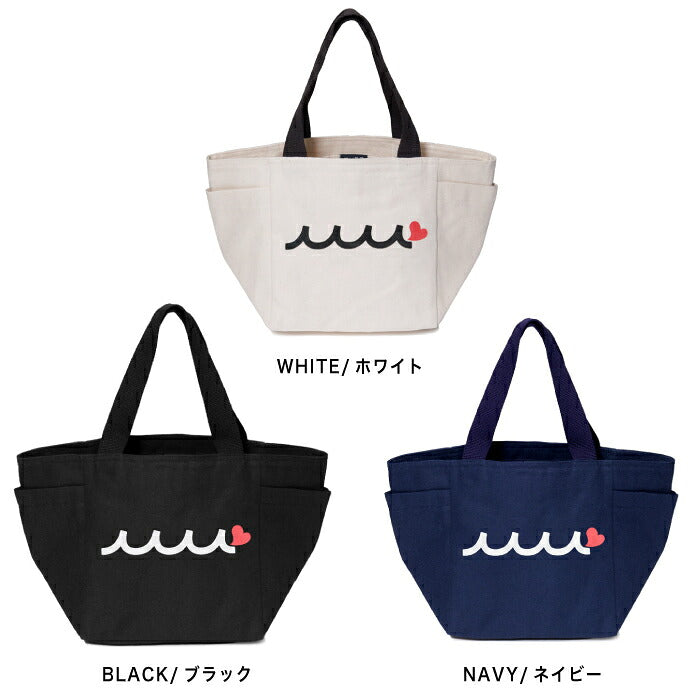 muta MARINE GOLF ムータマリンゴルフ メンズ レディース WAVE LOGO エコバック ラウンドバッグ トートバッグ コットン 綿100% サイドポケット シンプルデザイン mmrg-211160
