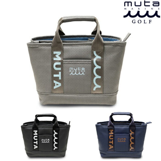 muta MARINE GOLF ムータマリンゴルフ カートバッグ メンズ レディース CONTINUA パンチングエシカルレザー パーテーショントートバッグ 高耐久性 mmsg-241110