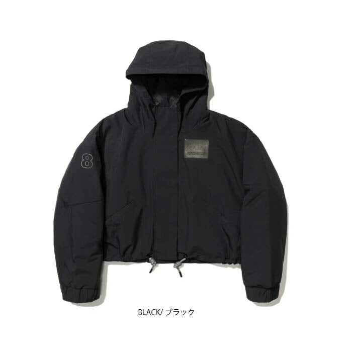 muta MARINE GOLF ムータマリンゴルフ ゴルフウェア レディース ショート フーディーブルゾン 上品な光沢感 保温性 リラックス感 ブロード素材 万能アウター mmsg-241221