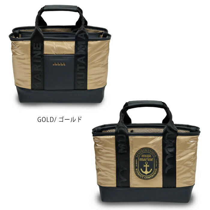 muta MARINE GOLF ムータマリンゴルフ メンズ レディース メタリック パーテーショントートバッグ カートバッグ 中綿入り コンパクト 内装に仕切り mmsg-250542