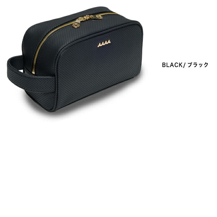 muta MARINE GOLF ムータマリンゴルフ メンズ レディース CONTINUA パンチングエシカルレザー トラベルポーチ 高い耐久性 コンパクト 洗練された雰囲気 mmsg-250550
