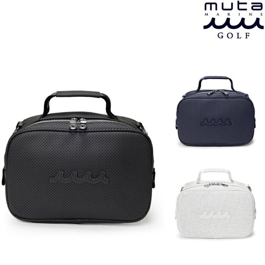 muta MARINE GOLF ムータマリンゴルフ メンズ レディース CONTINUA パンチングエシカルレザー ポーチバッグ カートバッグ 耐久性 ショルダーストラップ付 mmsg-260103