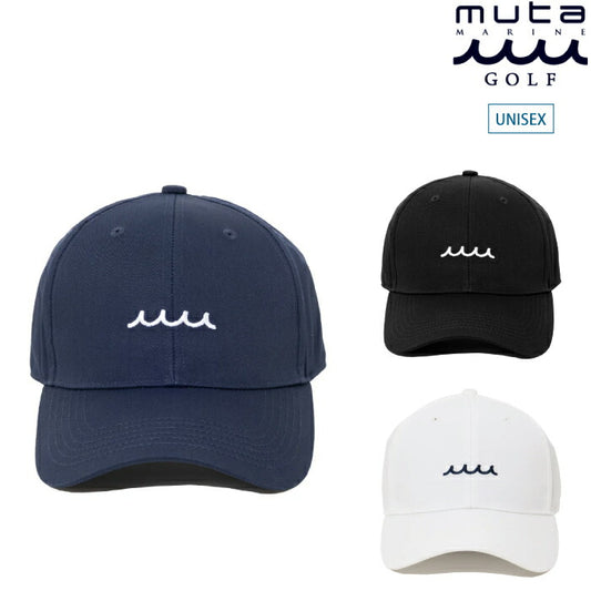 muta MARINE GOLF ムータマリンゴルフ ゴルフウェア メンズ レディース UNISEX ツイル ロゴキャップ 吸水速乾汗止め シーズンレス mmst-622214