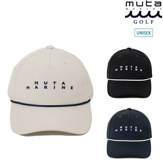 muta MARINE GOLF ムータマリンゴルフ ゴルフウェア メンズ レディース UNISEX ベーシックロゴ ロープキャップ 吸水速乾汗止め シーズンレス mmst-622217