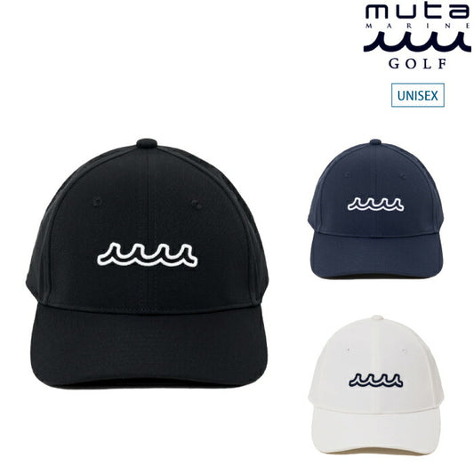 muta MARINE GOLF ムータマリンゴルフ ゴルフウェア メンズ レディース UNISEX WAVE ロゴキャップ シンプル 吸水速乾汗止め シーズンレス mmst-622218