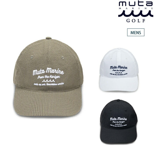 muta MARINE GOLF ムータマリンゴルフ ゴルフウェア メンズ レディース シアサッカーキャップ 帽子 ドライタッチな質感 汗止め部分吸水速乾生地採用 サイズ調整可 mmst-622228
